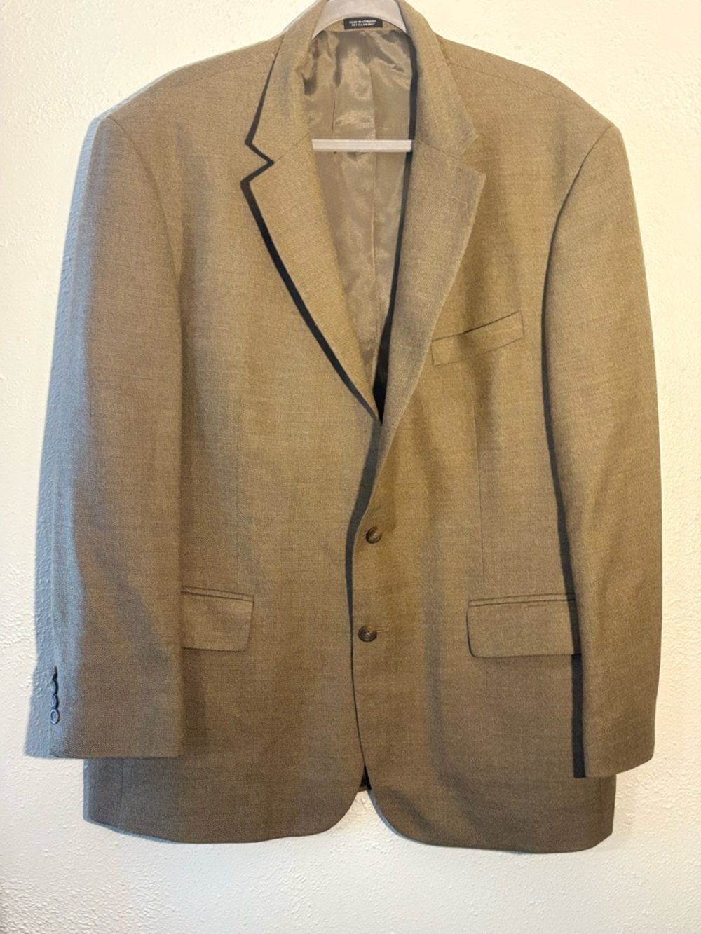 Vintage Oscar De La Renta Lambswool Cashmere Blend Blazer Sports Coat Size 46R